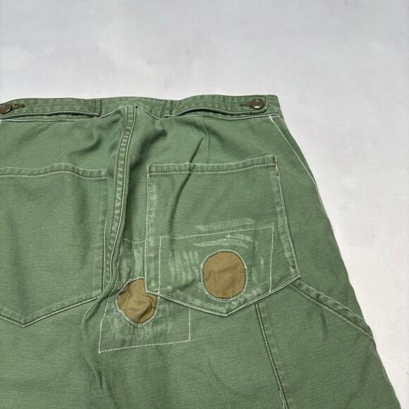 NSF Wide Leg Patchwork Pants Women's 27 Cropped Cargo Boho Lagenlook - Picture 4 of 12